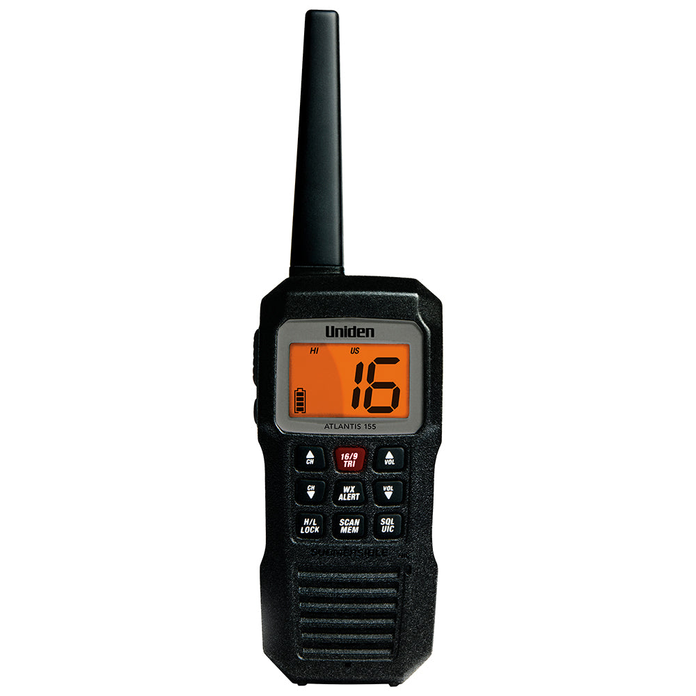 Uniden Atlantis 155 Handheld Two-Way VHF Floating Marine Radio - Deckhand Marine Supply