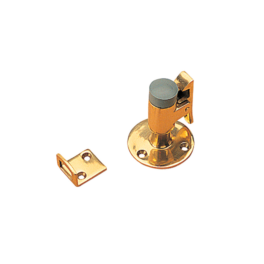 Sea-Dog Door Stop  Catch - Brass - 2" - Deckhand Marine Supply