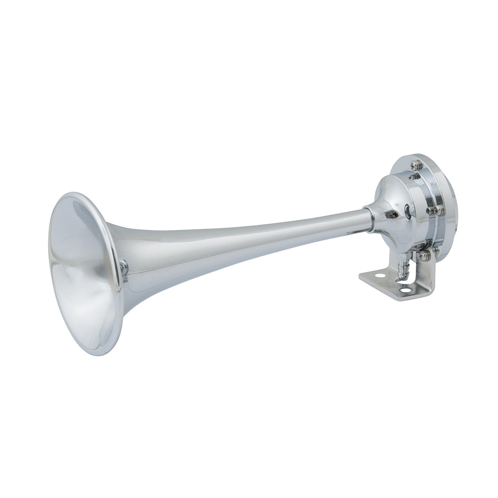 Marinco 12V Chrome Plated Single Trumpet Mini Air Horn - Deckhand Marine Supply