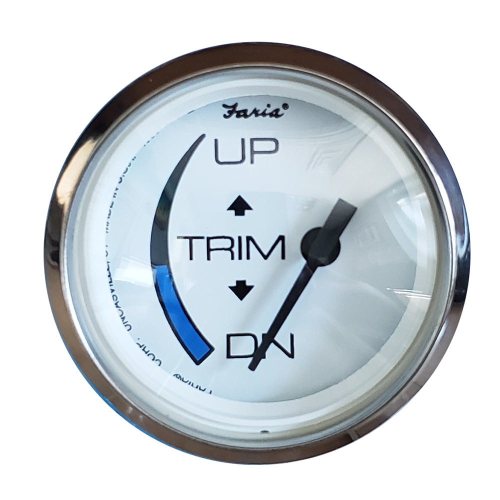 Faria Chesapeake White SS 2" Trim Gauge f/Honda Engines - Deckhand Marine Supply