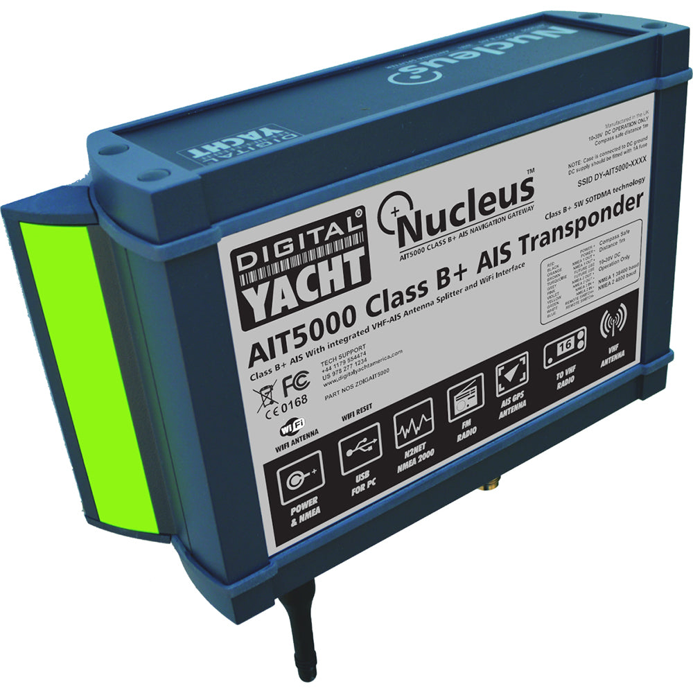 Digital Yacht AIT5000 Class B+ 5W Transponder w/Splitter  WiFi - Deckhand Marine Supply