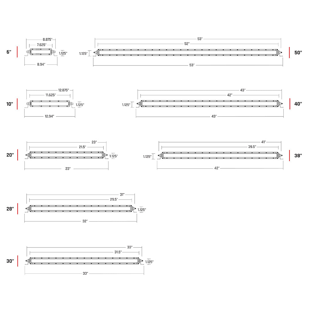 RIGID Industries SR-Series PRO 6" Lightbar - Diffused LED - Black Housing - Deckhand Marine Supply