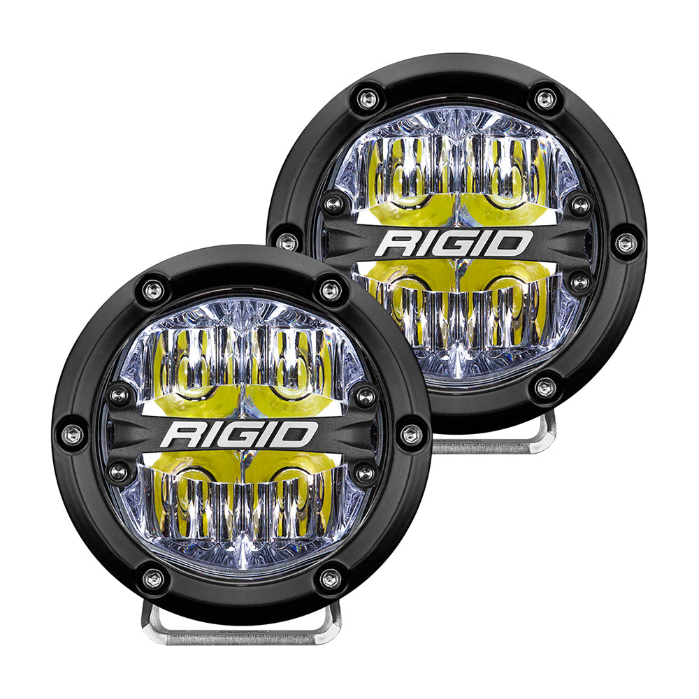 RIGID Industries 360-Series 4" LED Off-Road Fog Light Drive Beam w/White Backlight - Black Housing - Deckhand Marine Supply