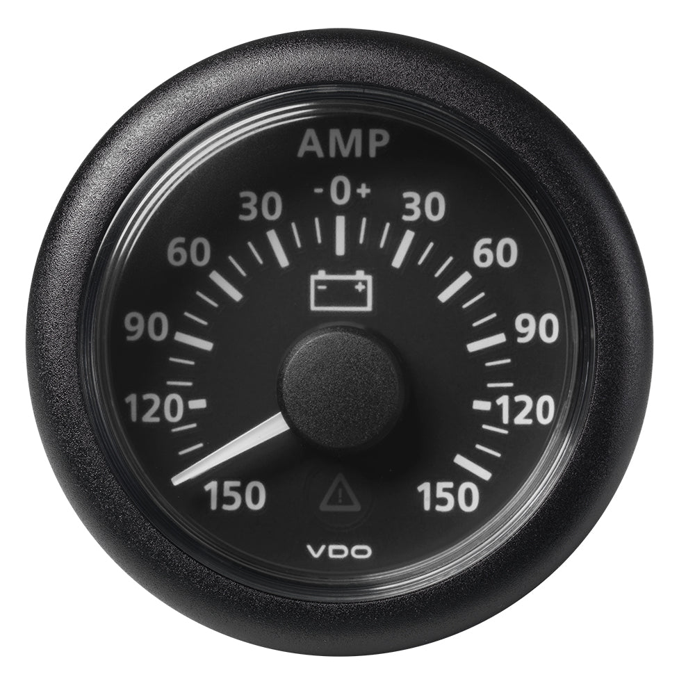 Veratron 52MM (2-1/16") ViewLine Battery Status Gauge -150/+150AMP - Black Dial  Bezel - Deckhand Marine Supply