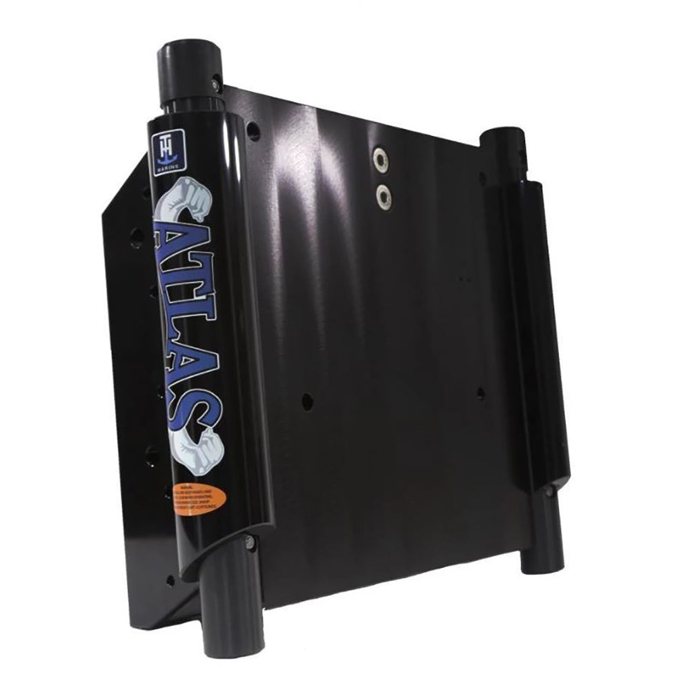 T-H Marine ATLAS 12" Set Back Hydraulic Jack Plate - Gloss Black Anodized - Deckhand Marine Supply