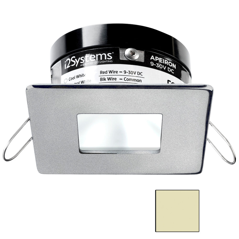 i2Systems Apeiron PRO A503 - 3W Spring Mount Light - Square/Square - Warm White - Brushed Nickel Finish - Deckhand Marine Supply