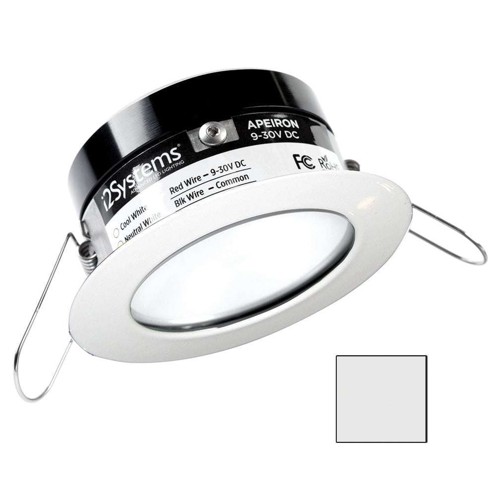 i2Systems Apeiron PRO A503 - 3W Spring Mount Light - Round - Cool White - White Finish - Deckhand Marine Supply