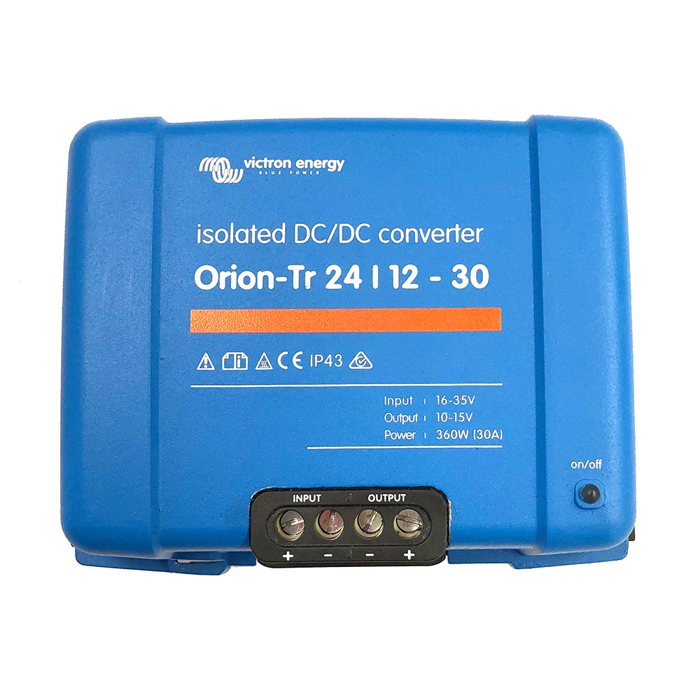 Victron Orion-TR DC-DC Converter - 24 VDC to 12 VDC - 30AMP Isolated - Deckhand Marine Supply