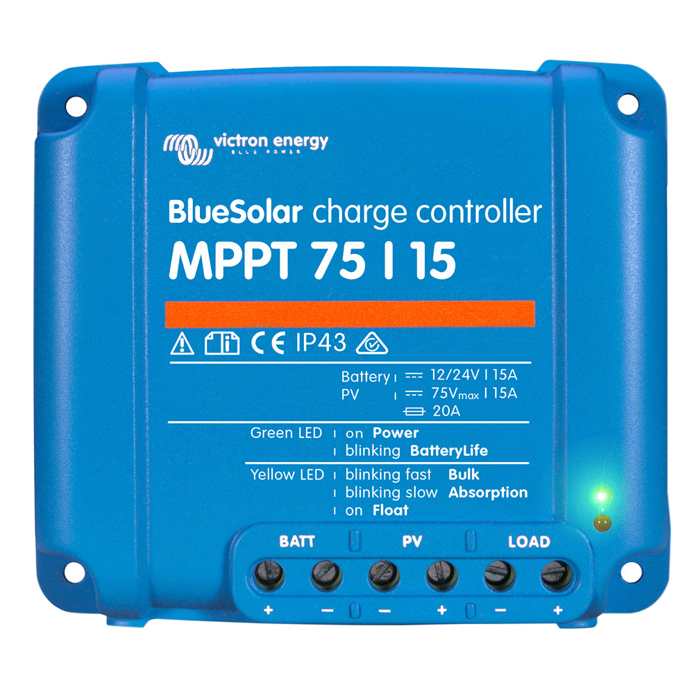 Victron BlueSolar MPPT Charge Controller - 75V - 15AMP - UL Approved - Deckhand Marine Supply