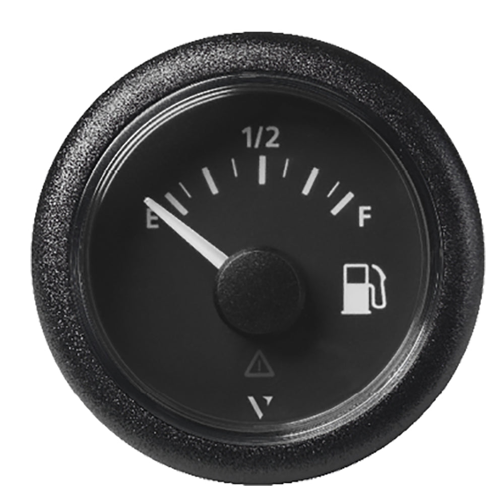 Veratron 52MM (2-1/16") ViewLine Fuel Level Gauge Empty/Full - 240-33.5 OHM - Black Dial  Round Bezel - Deckhand Marine Supply
