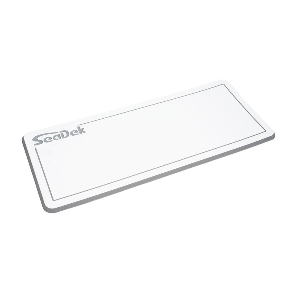 SeaDek Small Helm Pad - White/Storm Grey w/SeaDek Logo - Deckhand Marine Supply