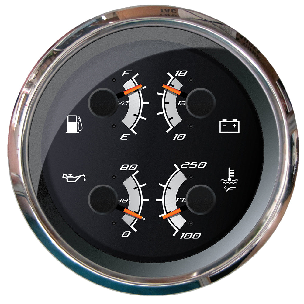 Faria Platinum 4" Multi-Function - Fuel, Oil, Volt  Water Temperature - Deckhand Marine Supply
