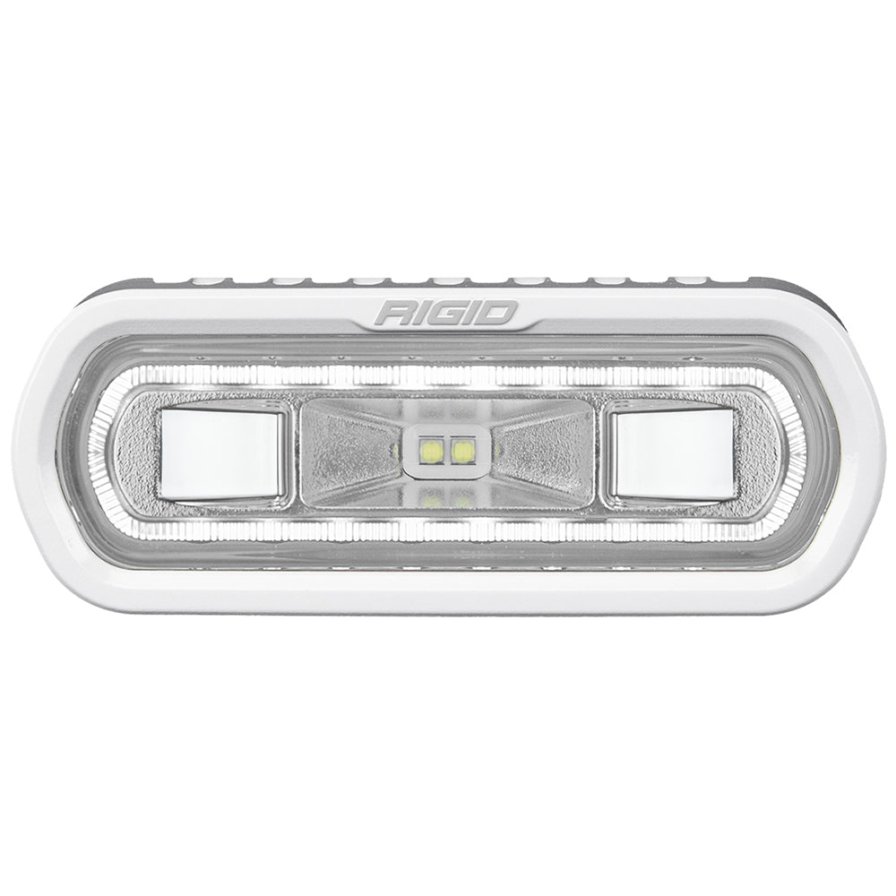RIGID Industries SR-L Series Marine Spreader Light - White Surface Mount - White Light w/White Halo - Deckhand Marine Supply
