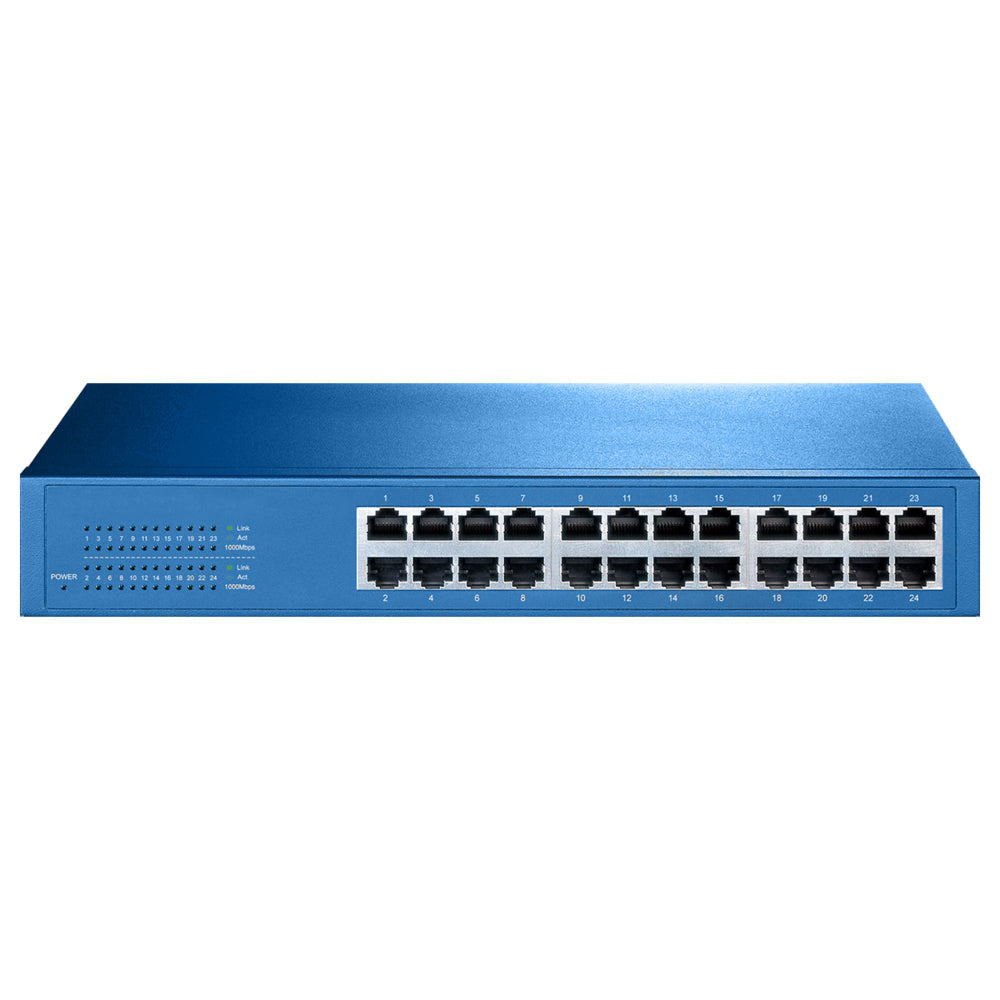 Aigean 24-Port Network Switch - Desk or Rack Mountable - 100-240VAC - 50/60Hz - Deckhand Marine Supply