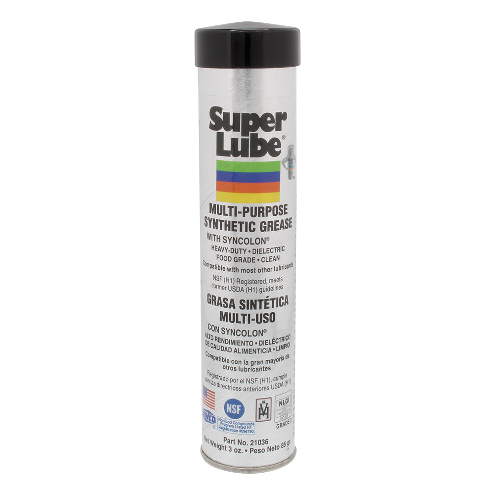 Super Lube Multi-Purpose Synthetic Grease w/Syncolon - 3oz Cartridge - Deckhand Marine Supply