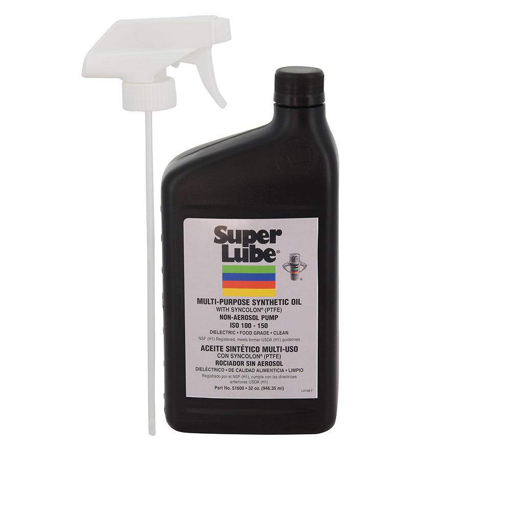 Super Lube Food Grade Synthetic Oil - 1qt Trigger Sprayer - Deckhand Marine Supply