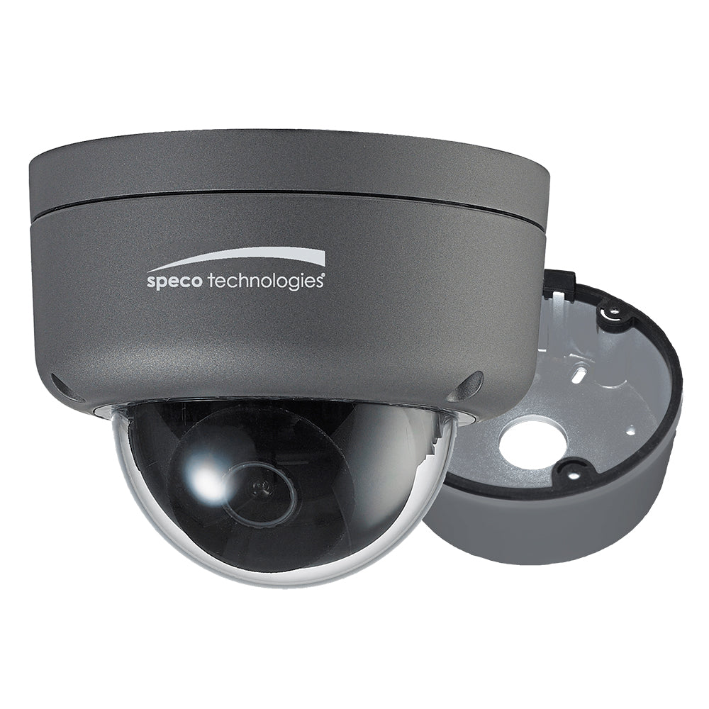 Speco 2MP Ultra Intensifier HD-TVI Dome Camera 3.6mm Lens - Dark Grey Housing w/Included Junction Box - Deckhand Marine Supply