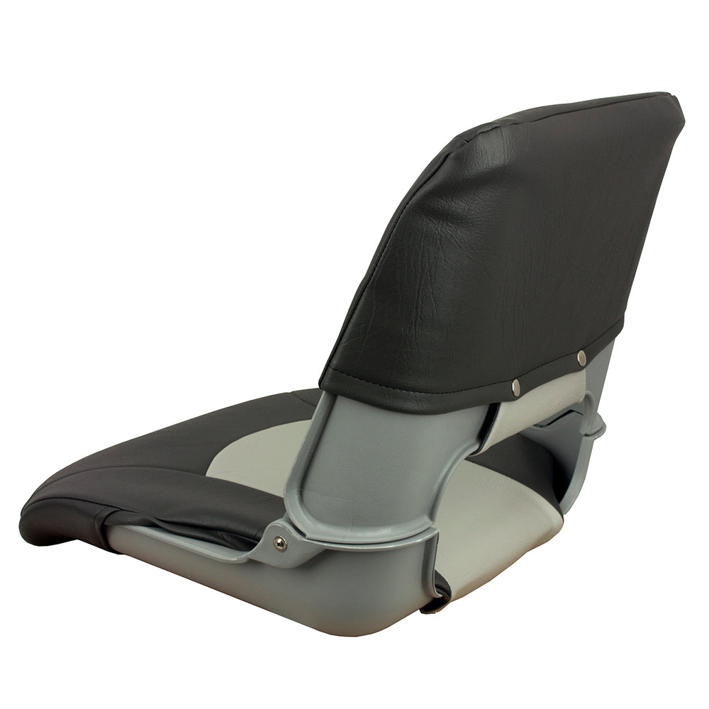 Springfield Skipper Standard Folding Seat - Grey/Charcoal - Deckhand Marine Supply