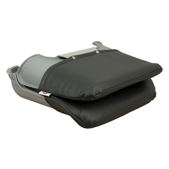 Springfield Skipper Standard Folding Seat - Grey/Charcoal - Deckhand Marine Supply