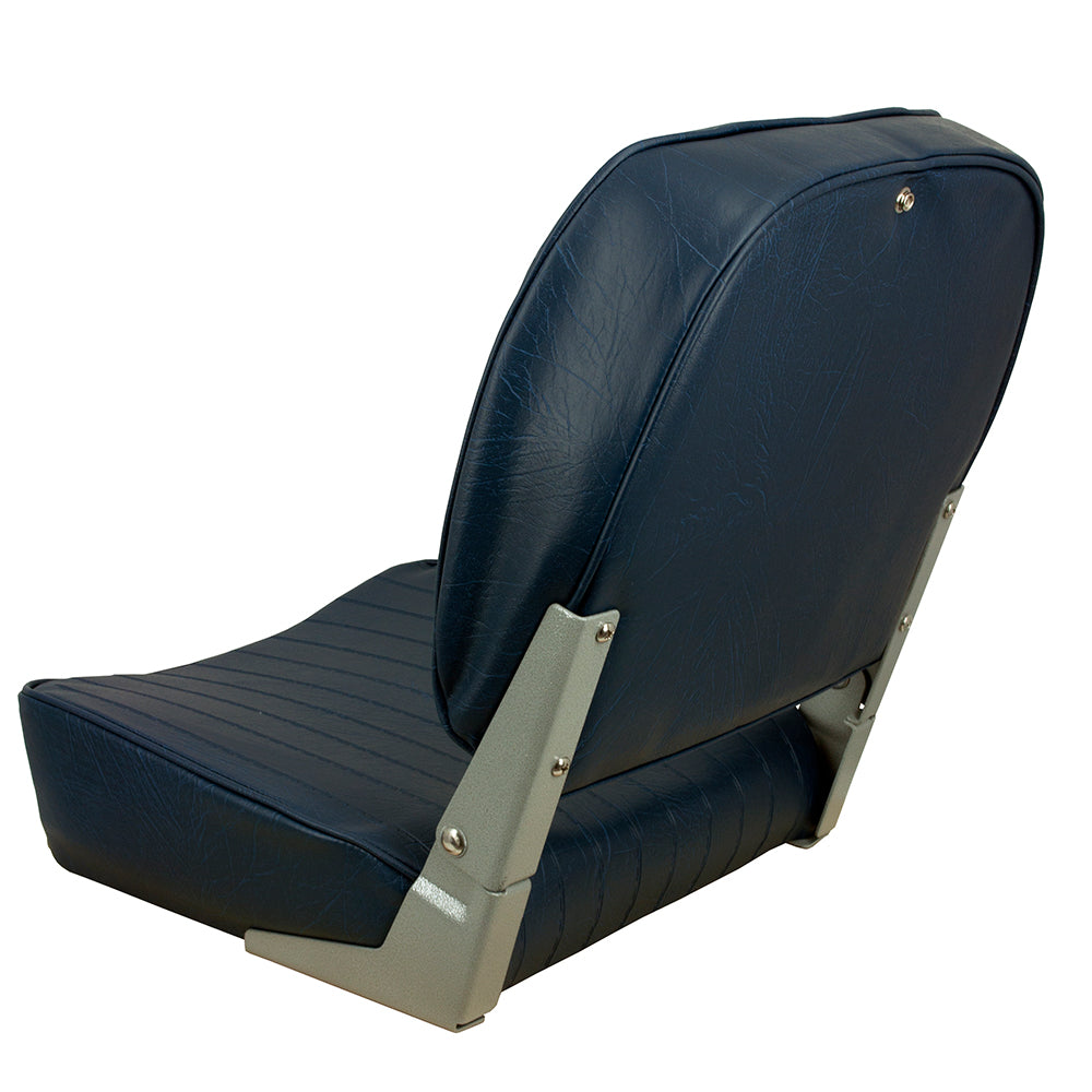 Springfield Economy Folding Seat - Blue - Deckhand Marine Supply