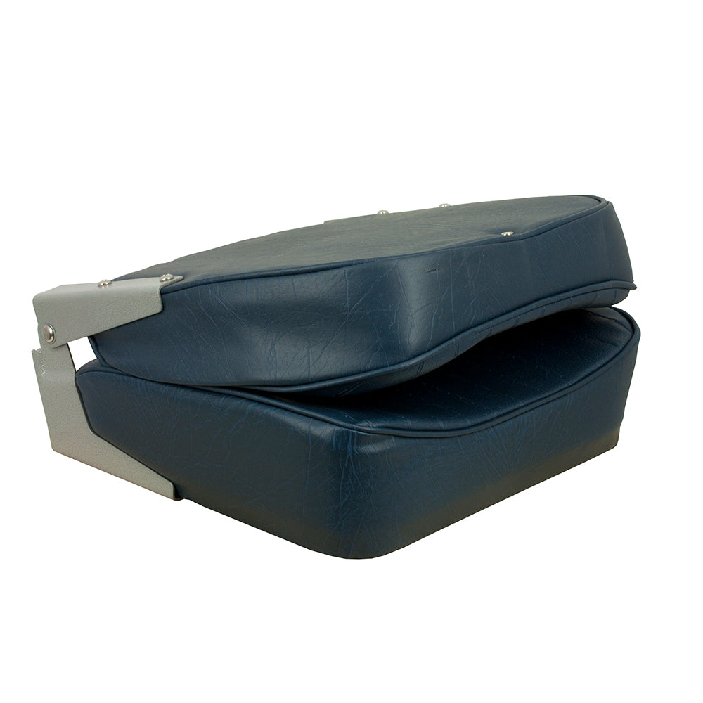 Springfield Economy Folding Seat - Blue - Deckhand Marine Supply