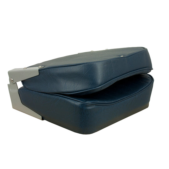 Springfield Economy Folding Seat - Blue - Deckhand Marine Supply