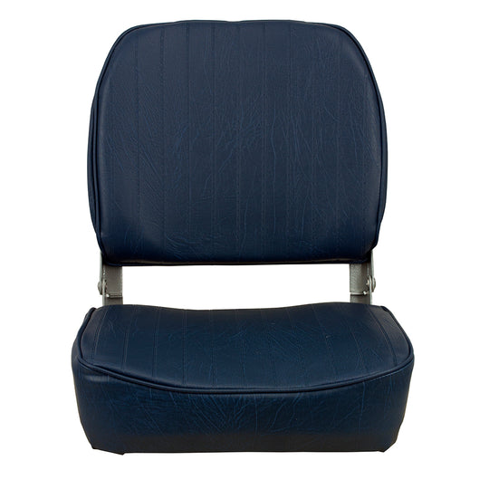 Springfield Economy Folding Seat - Blue - Deckhand Marine Supply