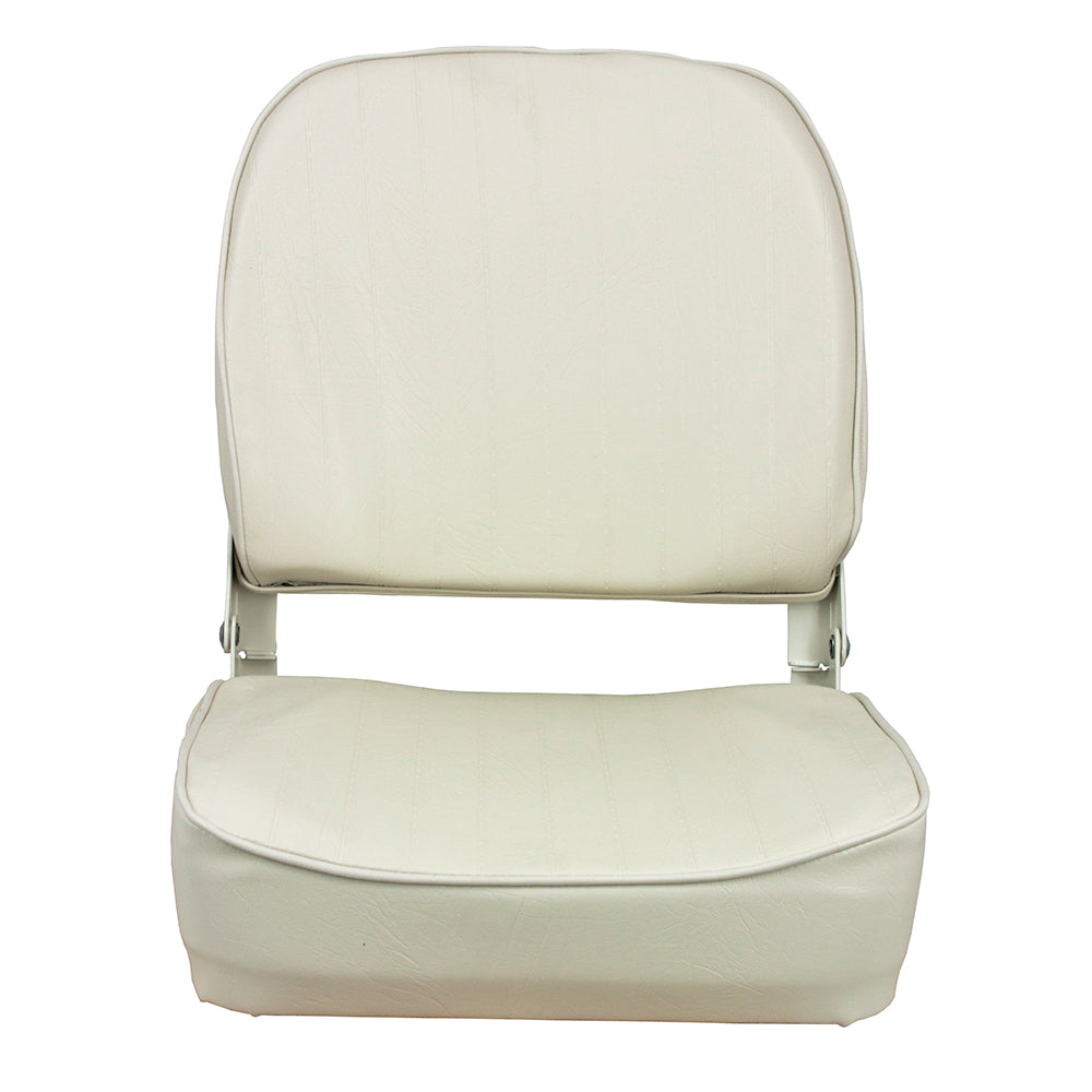Springfield Economy Folding Seat - White - Deckhand Marine Supply