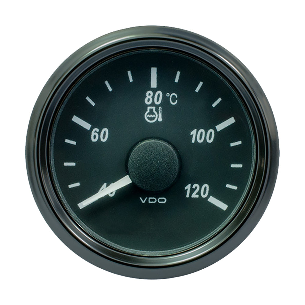 VDO SingleViu 52mm (2-1/16") Water Temp. Gauge - Euro - 120 C - 291-22 ohm - Deckhand Marine Supply