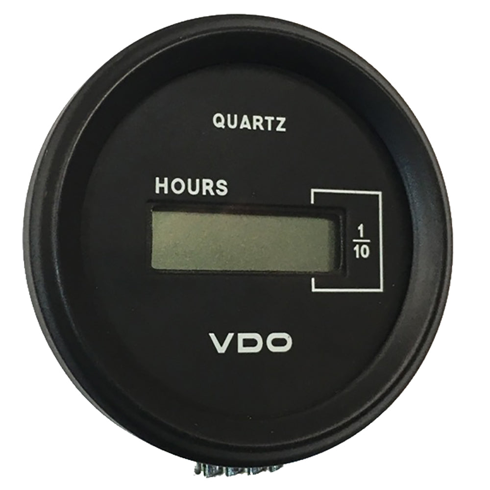 VDO Cockpit Marine 52mm (2-1/16") LCD Hourmeter - Black Dial/Chrome Bezel - Deckhand Marine Supply