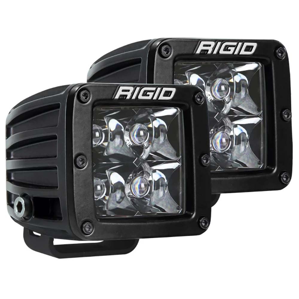 RIGID Industries D-Series Pro Dually Spot Surface Mount Pair - Midnight Edition - Deckhand Marine Supply