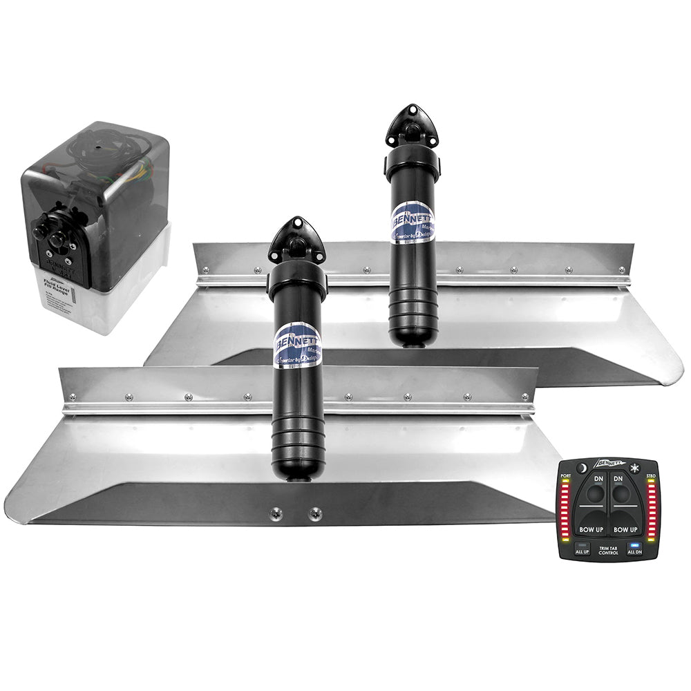 Bennett Marine 24x9 Hydraulic Trim Tab System w/One Box Indication - Deckhand Marine Supply
