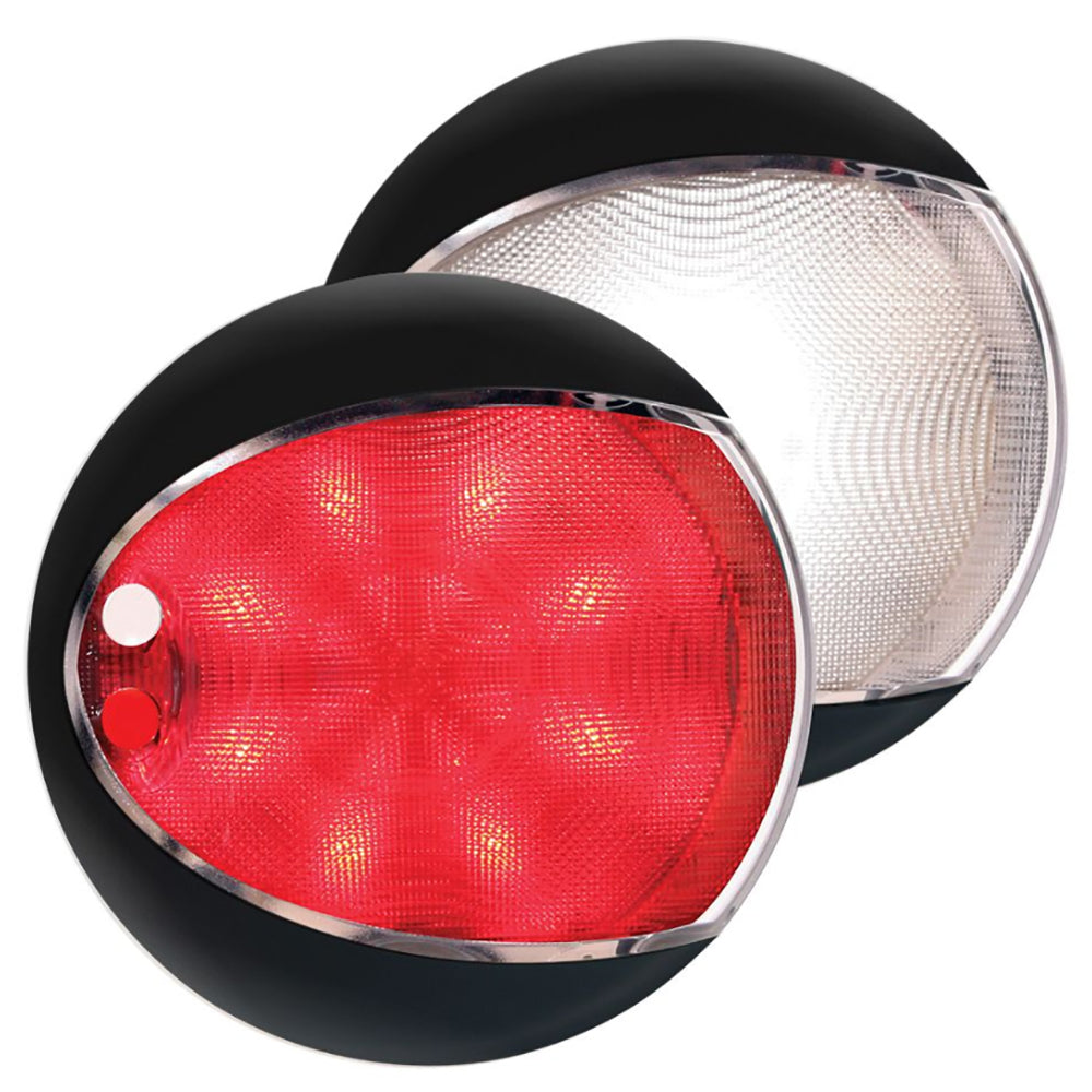 Hella Marine EuroLED 130 Touch - White/Red - Black Shroud - Deckhand Marine Supply