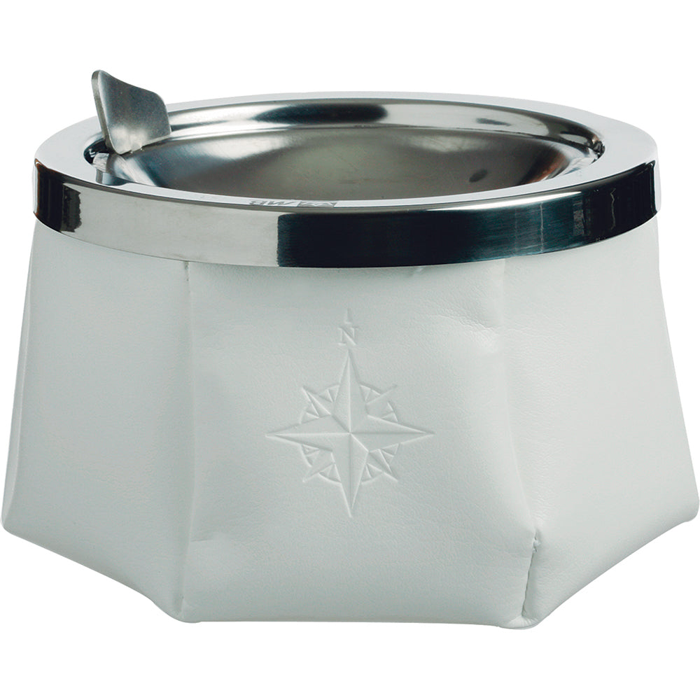 Marine Business Windproof Ashtray w/Lid - White - Deckhand Marine Supply