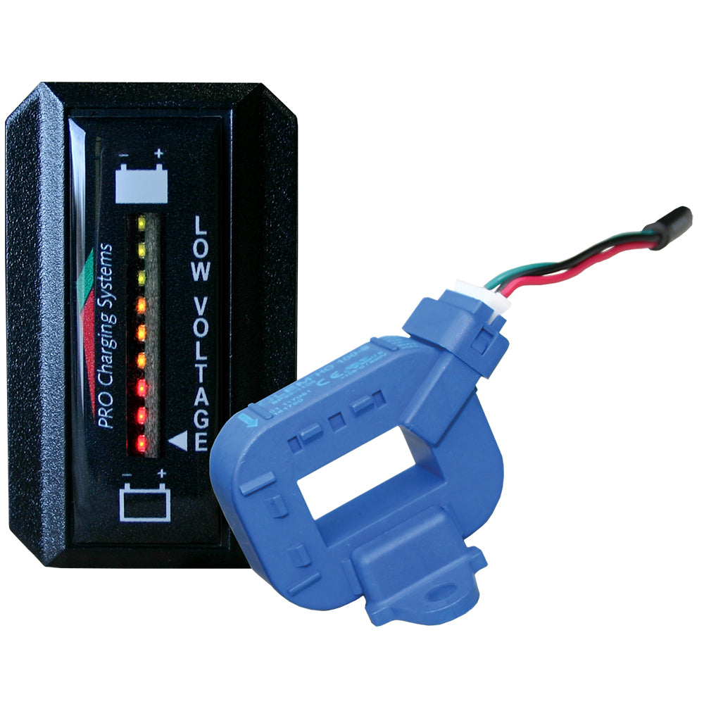 Dual Pro Lithium Battery Gauge - Single - Rectangle Vertical Display - Deckhand Marine Supply