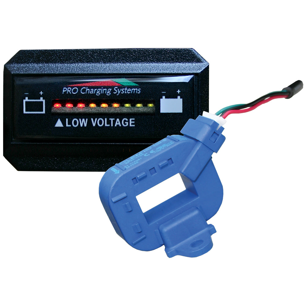 Dual Pro Lithium Battery Gauge - Single - Rectangle Horizontal Display - Deckhand Marine Supply