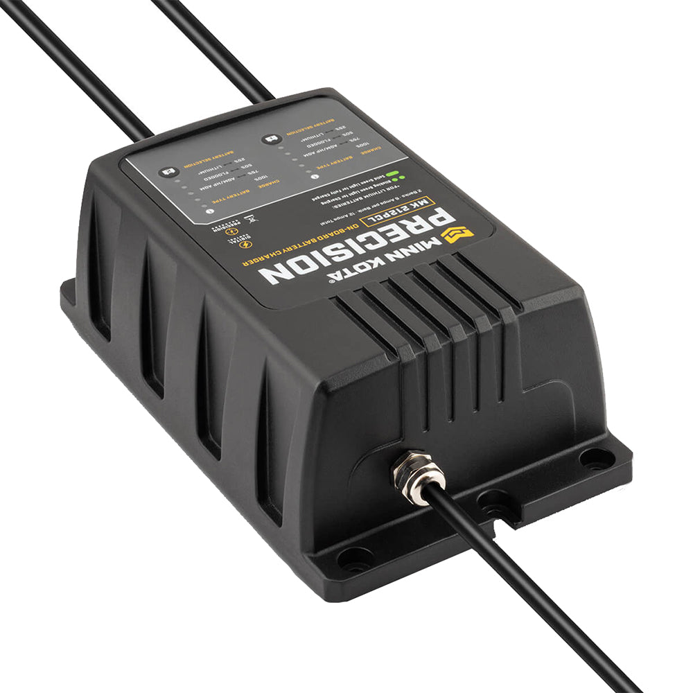 Minn Kota On-Board Precision Charger MK-212 PCL 2 Bank x 6 AMP LI Optimized Charger - Deckhand Marine Supply