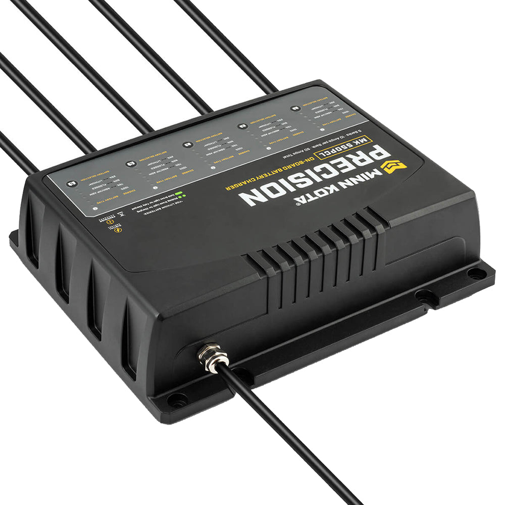 Minn Kota On-Board Precision Charger MK-550 PCL 5 Bank x 10 AMP LI Optimized Charger - Deckhand Marine Supply