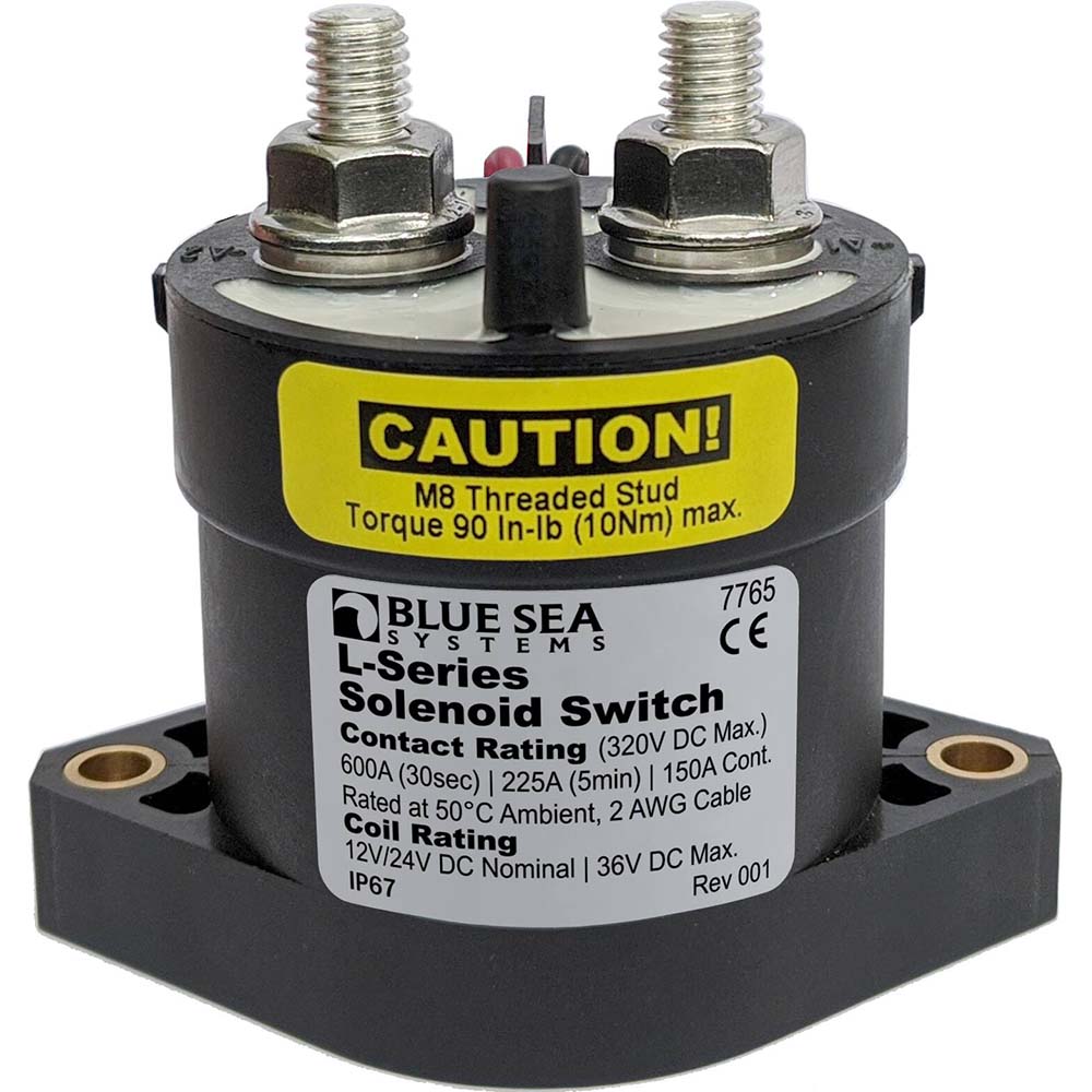 Blue Sea 7765 L-Series Solenoid Switch - 150A - 12/24V DC - Deckhand Marine Supply