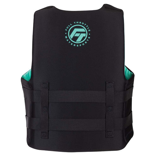 Full Throttle Adult Rapid-Dry Life Jacket - L/XL - Aqua/Black - Deckhand Marine Supply