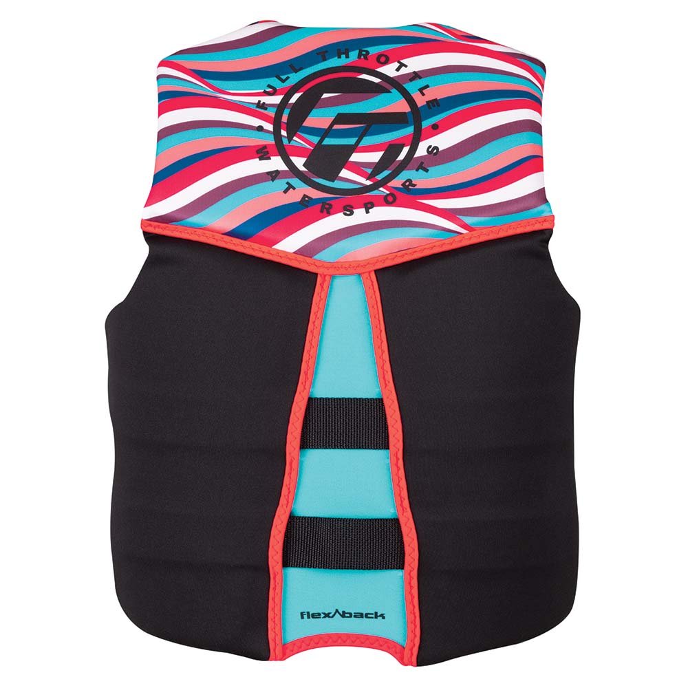 Full Throttle Womens Rapid-Dry Flex-Back Life Jacket - Womens L - Pink/Black - Deckhand Marine Supply