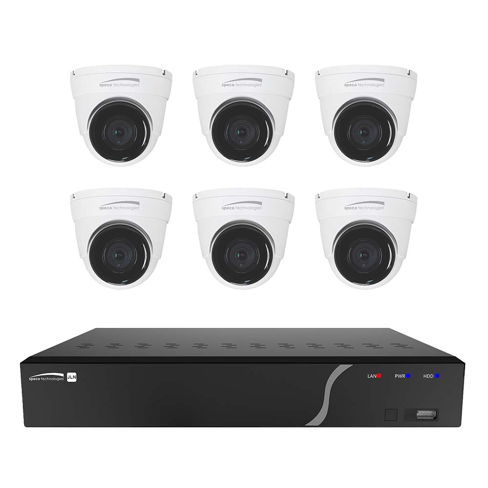 Speco 8 Channel NVR Kit w/6 Outdoor IR 5MP IP Cameras 2.8mm Fixed Lens - 2TB - Deckhand Marine Supply