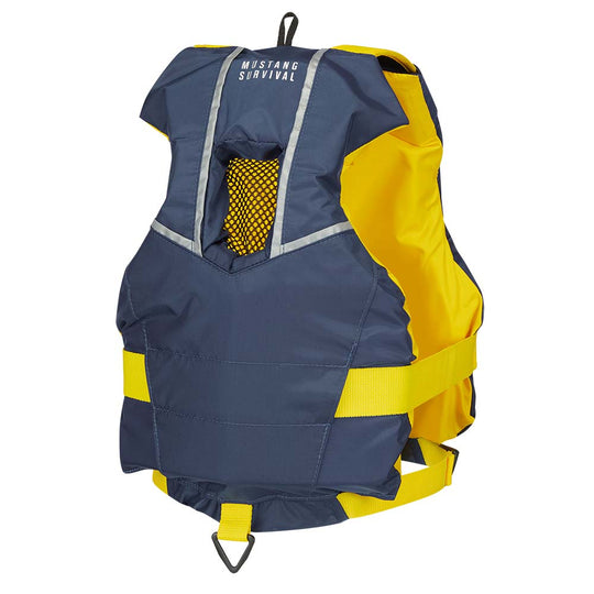 Mustang Youth Bobby Foam Vest - Yellow/Navy - Deckhand Marine Supply