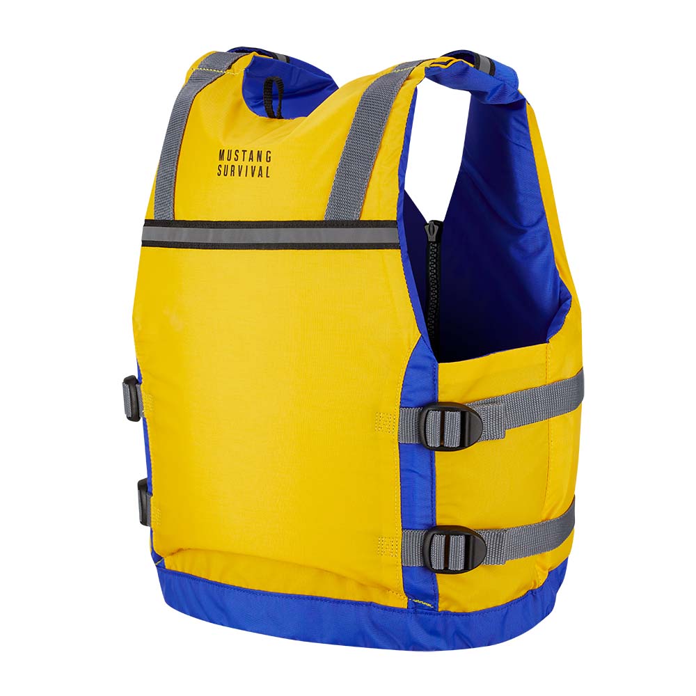 Mustang Youth Reflex Foam Vest - Yellow/Royal Blue - Deckhand Marine Supply