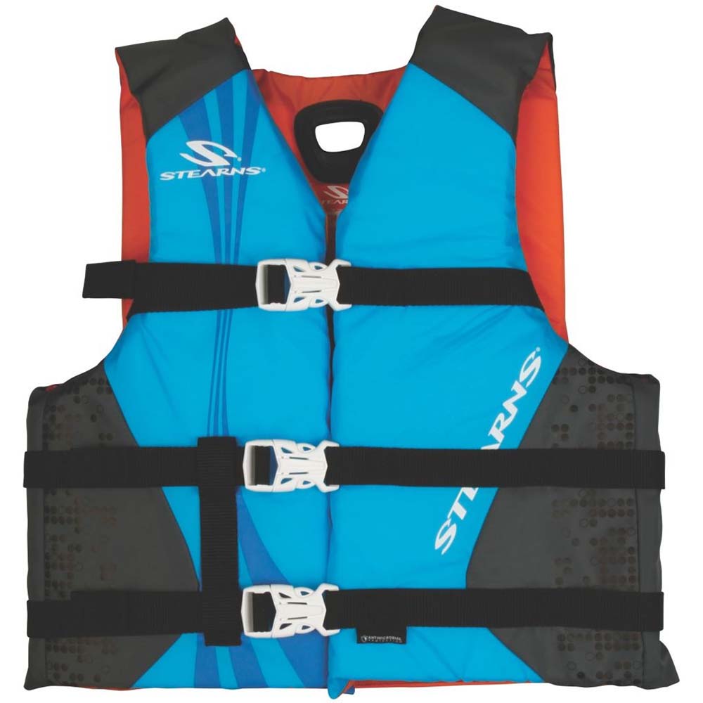 Stearns Antimicrobial Nylon Vest Life Jacket - 30-50lbs - Blue - Deckhand Marine Supply