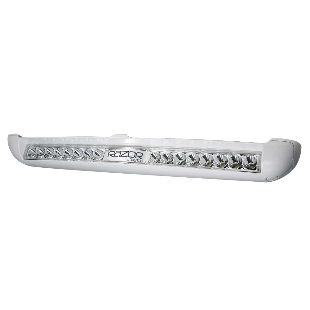 Lumitec Razor Light Bar - Spot - White Housing w/Inverted Logo Flush Mount - Deckhand Marine Supply