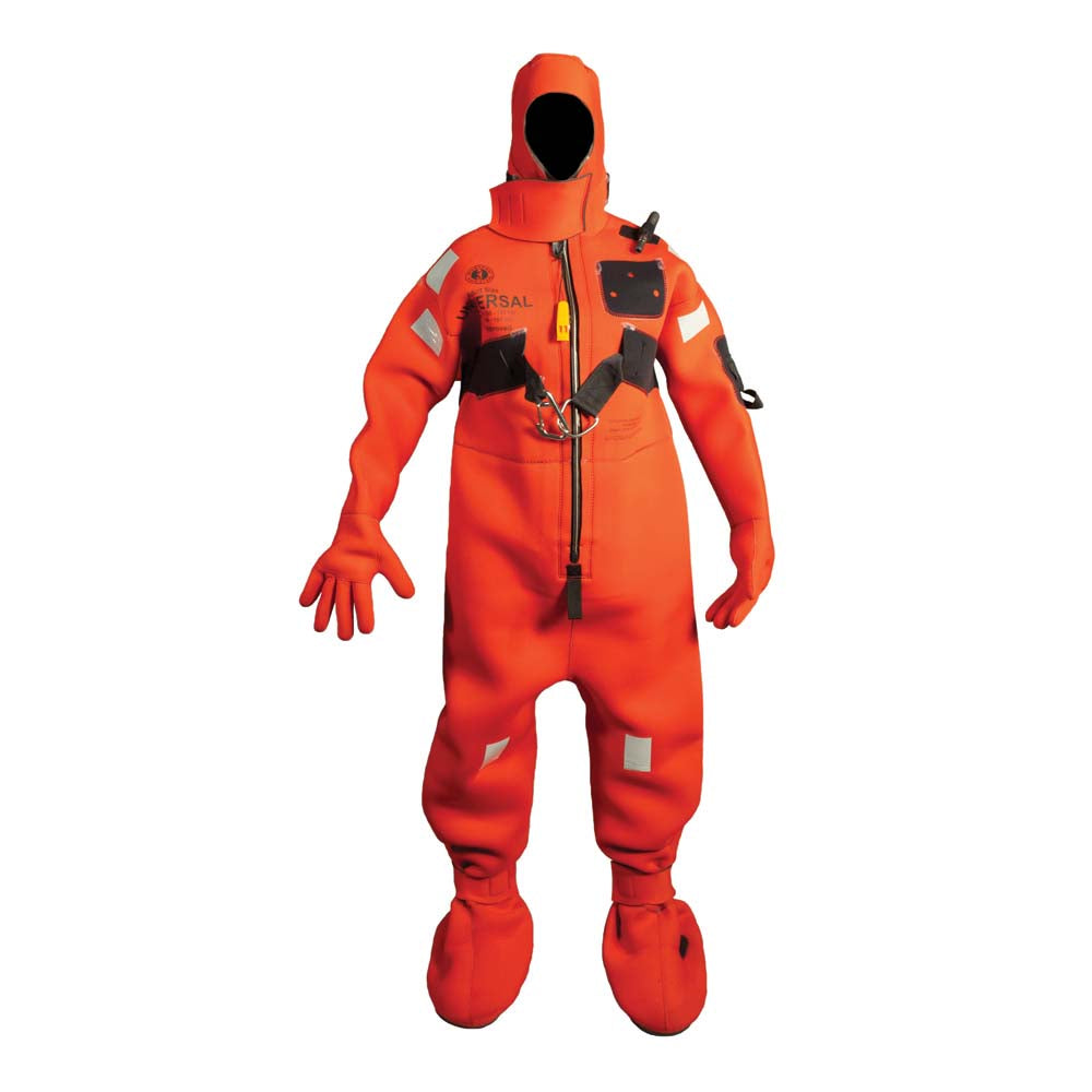 Mustang Neoprene Cold Water Immersion Suit w/Harness - Red - Adult Oversized - Deckhand Marine Supply