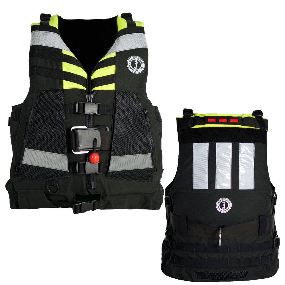 Mustang Swift Water Rescue Vest - Fluorescent Yellow/Green/Black - Universal - Deckhand Marine Supply