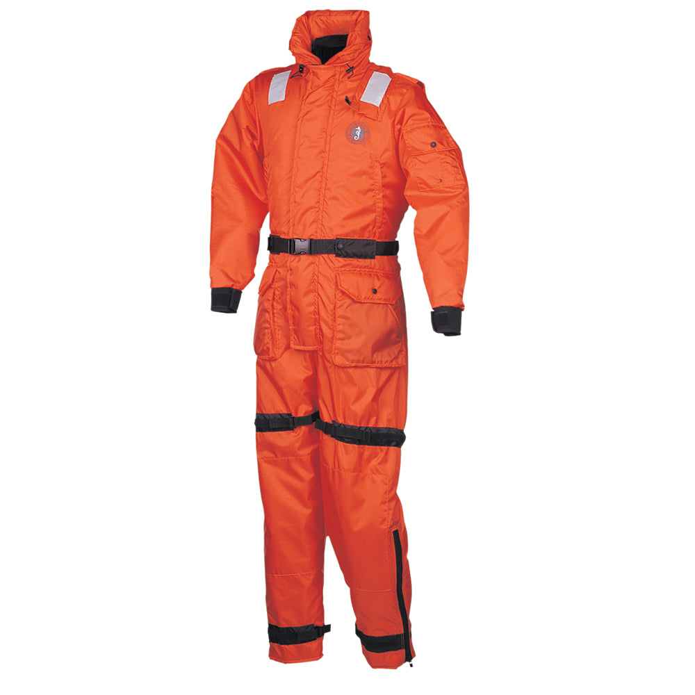 Mustang Deluxe Anti-Exposure Coverall  Work Suit - Orange - Large - Deckhand Marine Supply