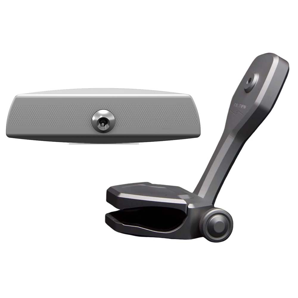 PTM Edge Mirror/Bracket Kit w/VR-140 Elite Mirror  ZXR-361 (Titanium Grey) - Deckhand Marine Supply